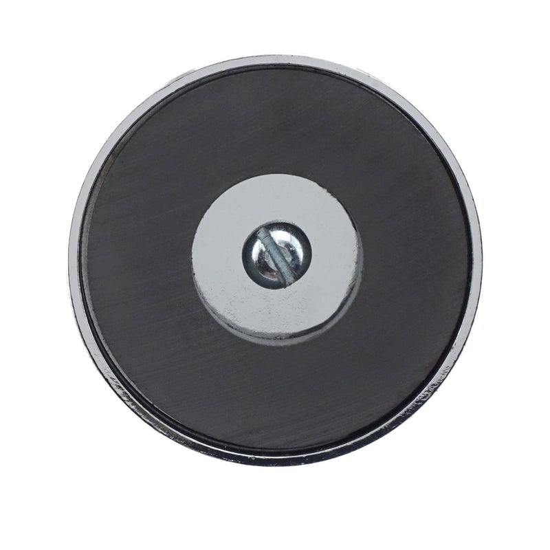 Master Magnetics Ceramic Round Base Magnet with Bolt and Nuts Pack - Heavy-Duty Strong Magnets - 35 lb Pull Each - Nickel-Plated - 2.04" D - 1.25" H - 5-Pack - Image 4